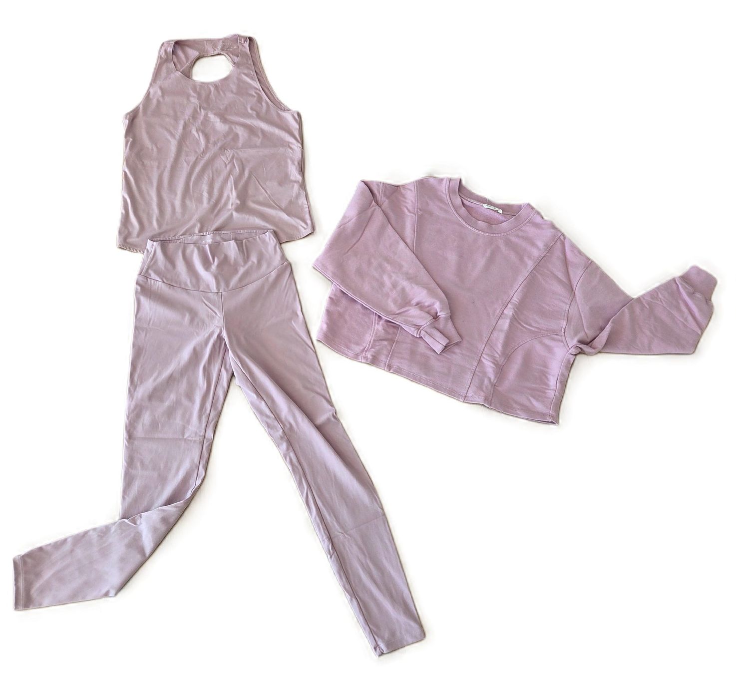 Oysho Kleiderpakete: Oysho Set Leggings, Top & Sweatshirt Light Pink (S/XS) – Gebraucht aus Rüschlikon von tiniweeeny