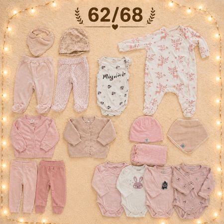 Frühlings-Kleiderpaket Baby Mädchen Gr 62/68, rosa