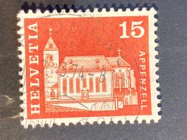 Schweiz 1974 Appenzell 15 Vollstempel HINWIL 7.3.74
