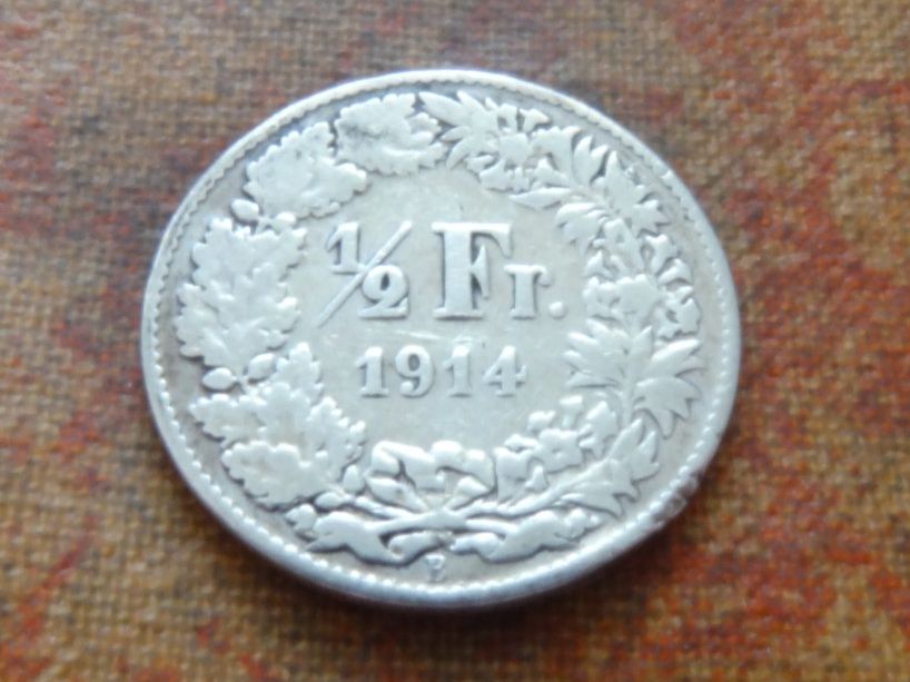 Tutti le monete: 1/2 Fr. 1914  (B) – Usato da Romanel-sur-Lausanne venduto da Swift13