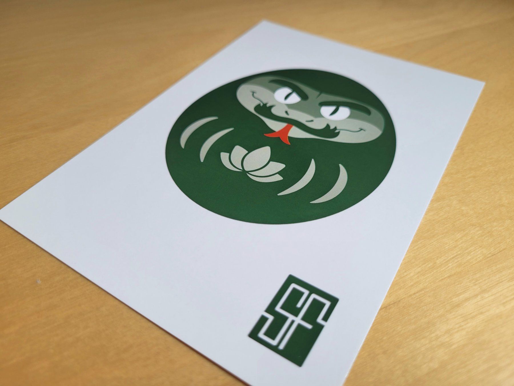 Cartoline postali: Postcard Snake / Daruma Zodiac Collection – Nuovo (secondo la descrizione) da Bellinzona venduto da SFdesign 1