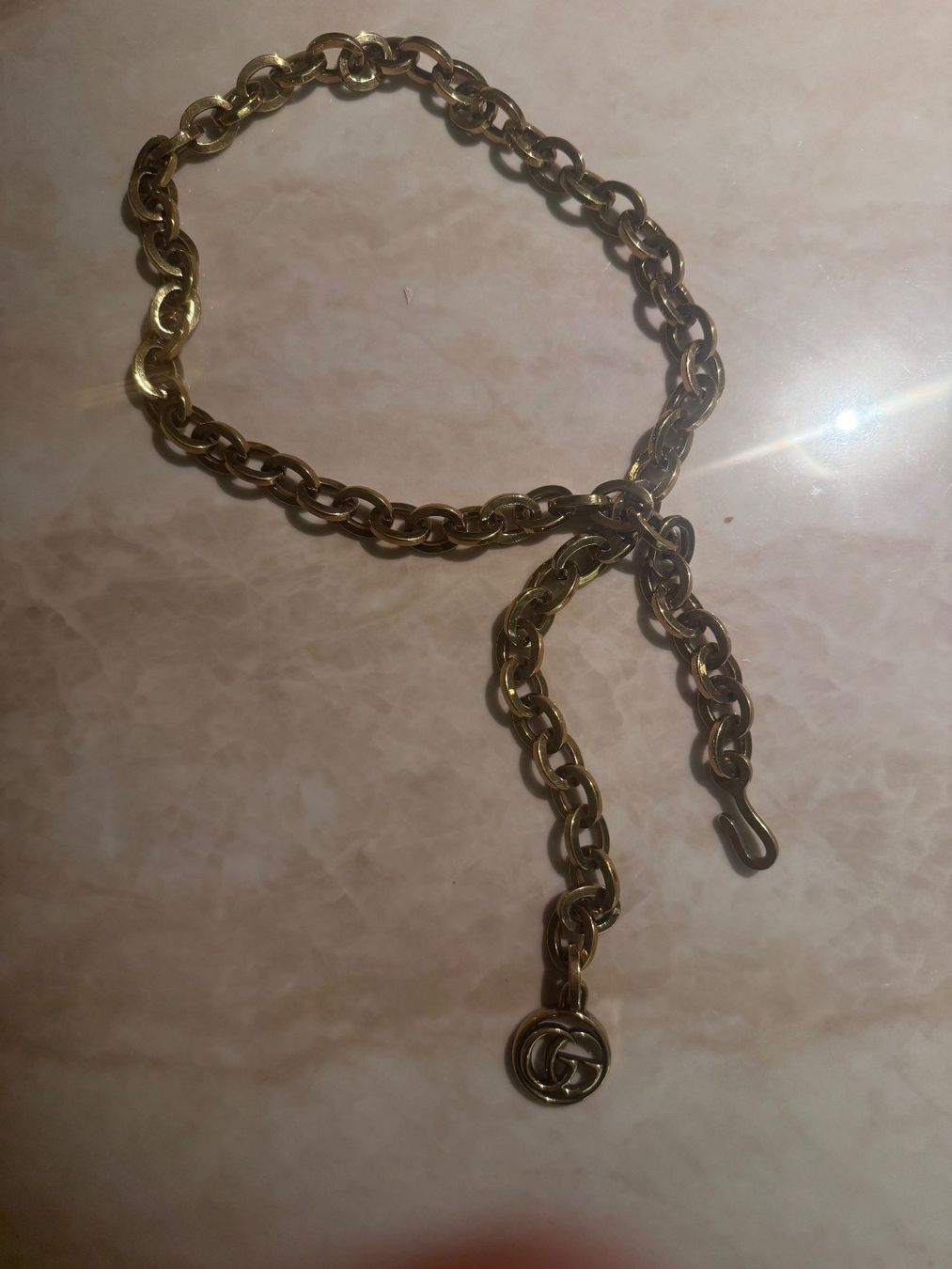 Gucci Cinture: Gucci interlocking G chain belt brass, gold finish – Nuovo (secondo la descrizione) da Canobbio venduto da Mariefleur01 2