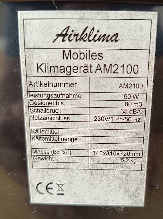 Ventilatoren: Luftkühler/Ventilator Airklima AM2100 – Gebraucht aus Birrwil von rue_tj8y 2