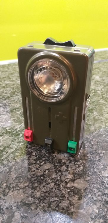Lampe De Poche Vintage Bären Austria 4,5V 3R12 - Verte - Fabrication Autrichienne