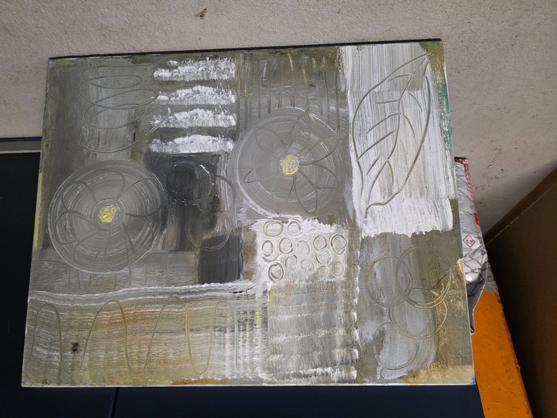 Dipinti: abstraktes Bild Gemälde moderne Kunst 50 cm x 40 cm – Usato da Walterswil BE venduto da Lonitti 4