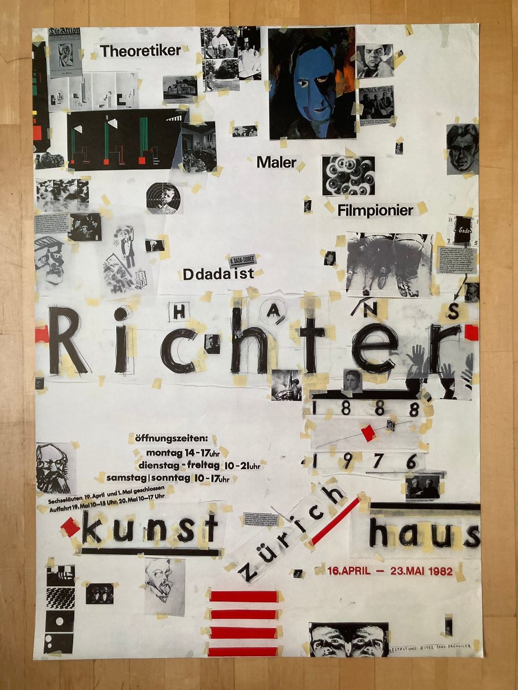 Foto & Immagini: Hans Richter, Ausstellungsplakat, 1982 – Usato da Zürich venduto da egls