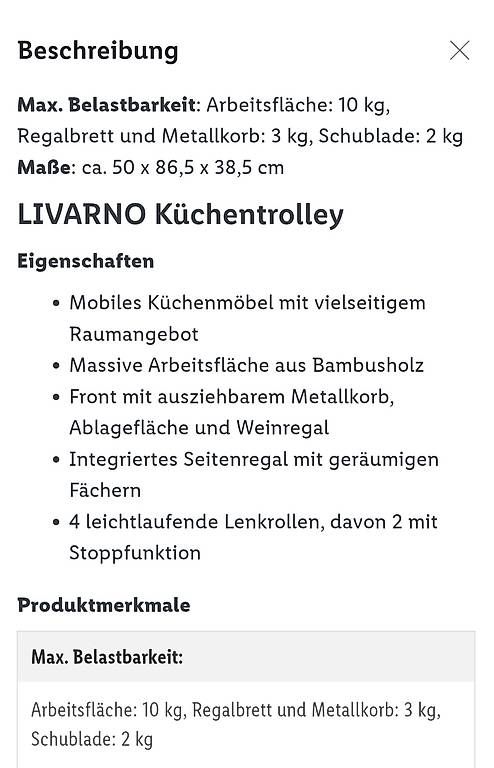 Valises & Sacs: Küchentrolly – D'occasion à Plons par dud_l6mv 1