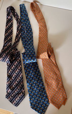 3 Krawatten Lanvin & Hermes