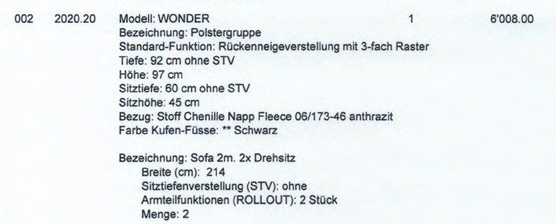 Divani: Diga 2er Sofa Wonder anthrazit – Usato da Uetikon am See venduto da Deia 6