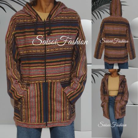 Herbst Hippie  Ethno,Hoodie Jacke  Mantel XS-M(M)