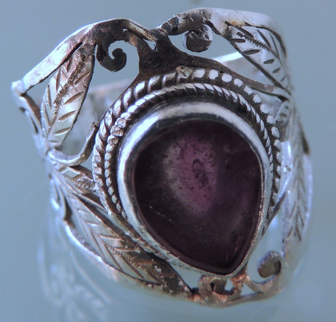 Anelli: Handgearbeiteter Silber 925 Turmalin Fingerring Gr. 58 – Usato da Waldenburg venduto da schaller707 3