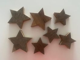 Sternen aus Eichenholz - Weihnachtsdeko - Adventsdekoration