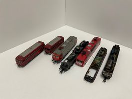 Märklin Konvolut an defekten Rollmaterial, Loks, für Bastler