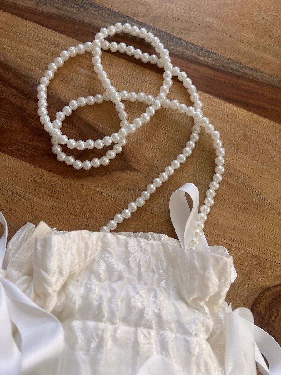 Borse da donna: Braut Tasche mit Blumen und Perlen – Usato da Kloten venduto da Django008 3