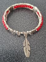 Armband mit Feder-Anhänger  Metall neuwertig