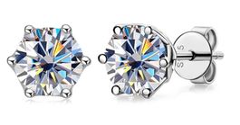 2.00(total)ct VVS1WHITE MOISSANITE earrings with certificate