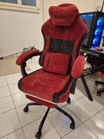 Neuer Luxus Gamer Stuhl Gaming Chair Schwarz Rot inkl Kissen