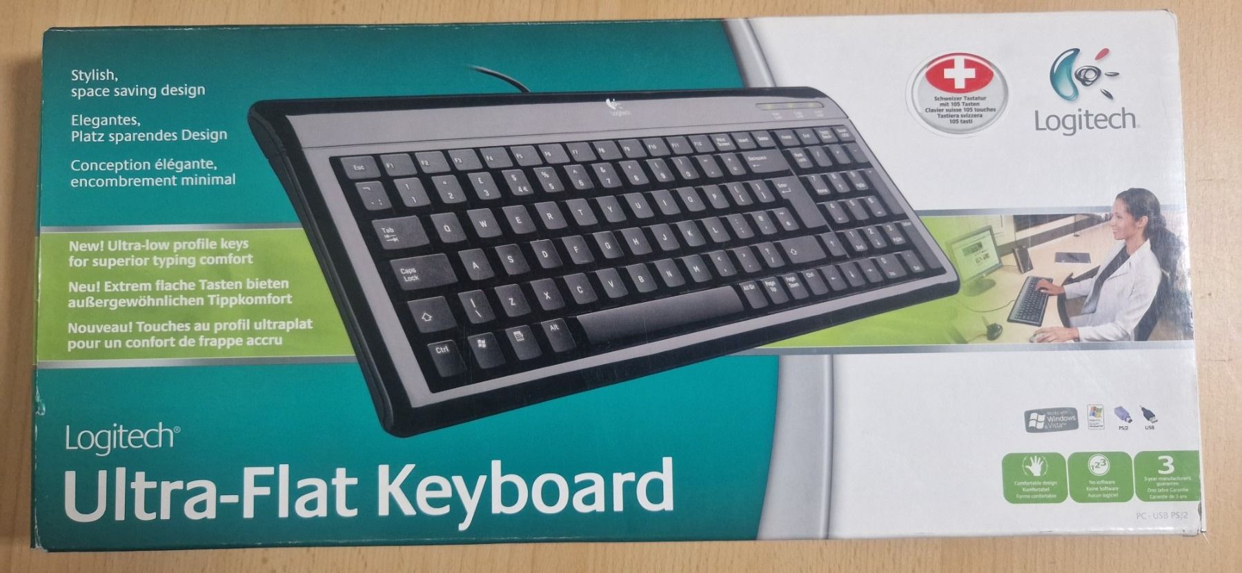 Logitech Tastaturen: Logitech Computer Keyboard USB and PS2 . (CH layout) – Neu und originalverpackt aus Volketswil von  2