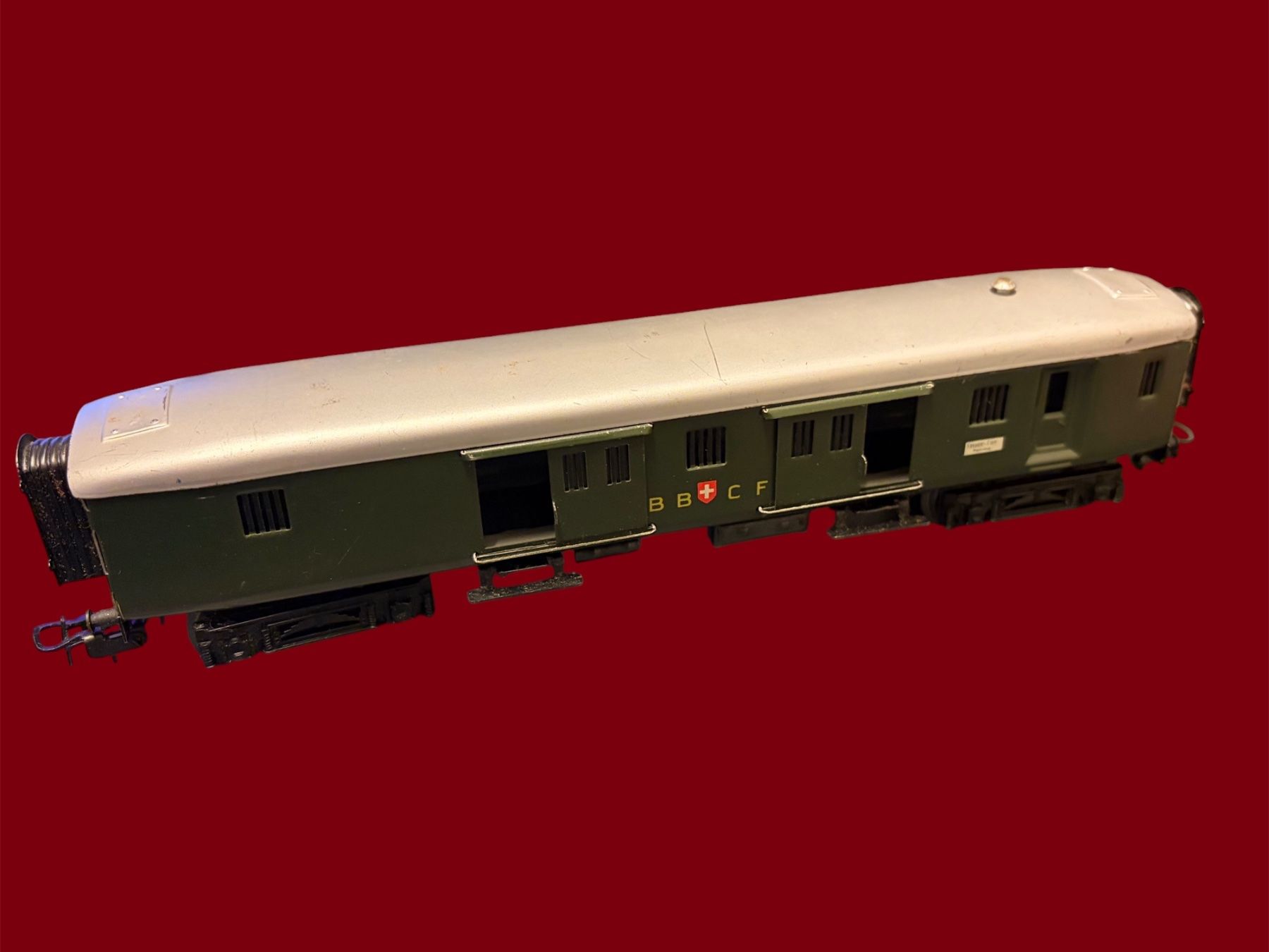 Märklin Modellini di ferrovie: Märklin Gepäckwagen Eisenbahn – Usato da Zürich venduto da Brockigarage 1