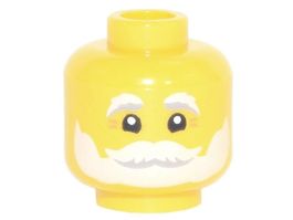 LEGO 3626cpb2914 Head White and Light Bluish Gray Bushy Eyeb