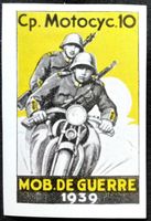Soldatenmarke 2.WK, Motorradfahrer Kp 10, gesch, Wi Rdf 31-2