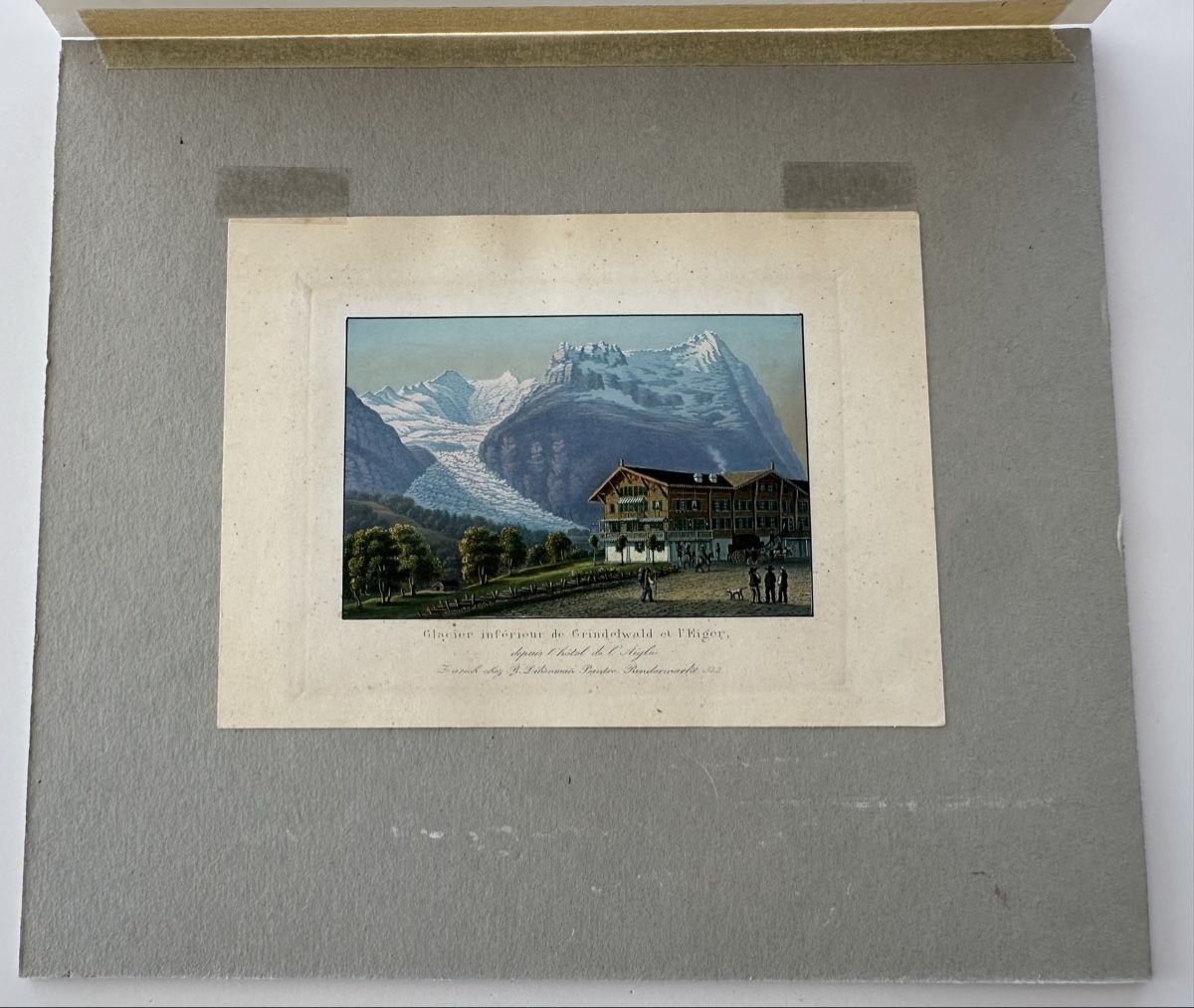 Incisioni: Dikenmann Aquatinta Grindelwald Eiger – Usato da Oberuzwil venduto da Crystall0 3