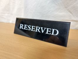 Gastro Tischschild/Tischsteller "Reserved" - 12 Stück - neu!