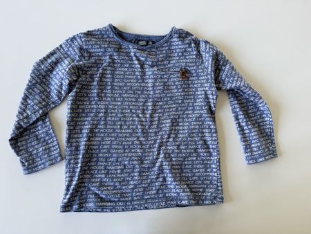 Langarmshirt Babyface blau mit Schrift Grösse 110