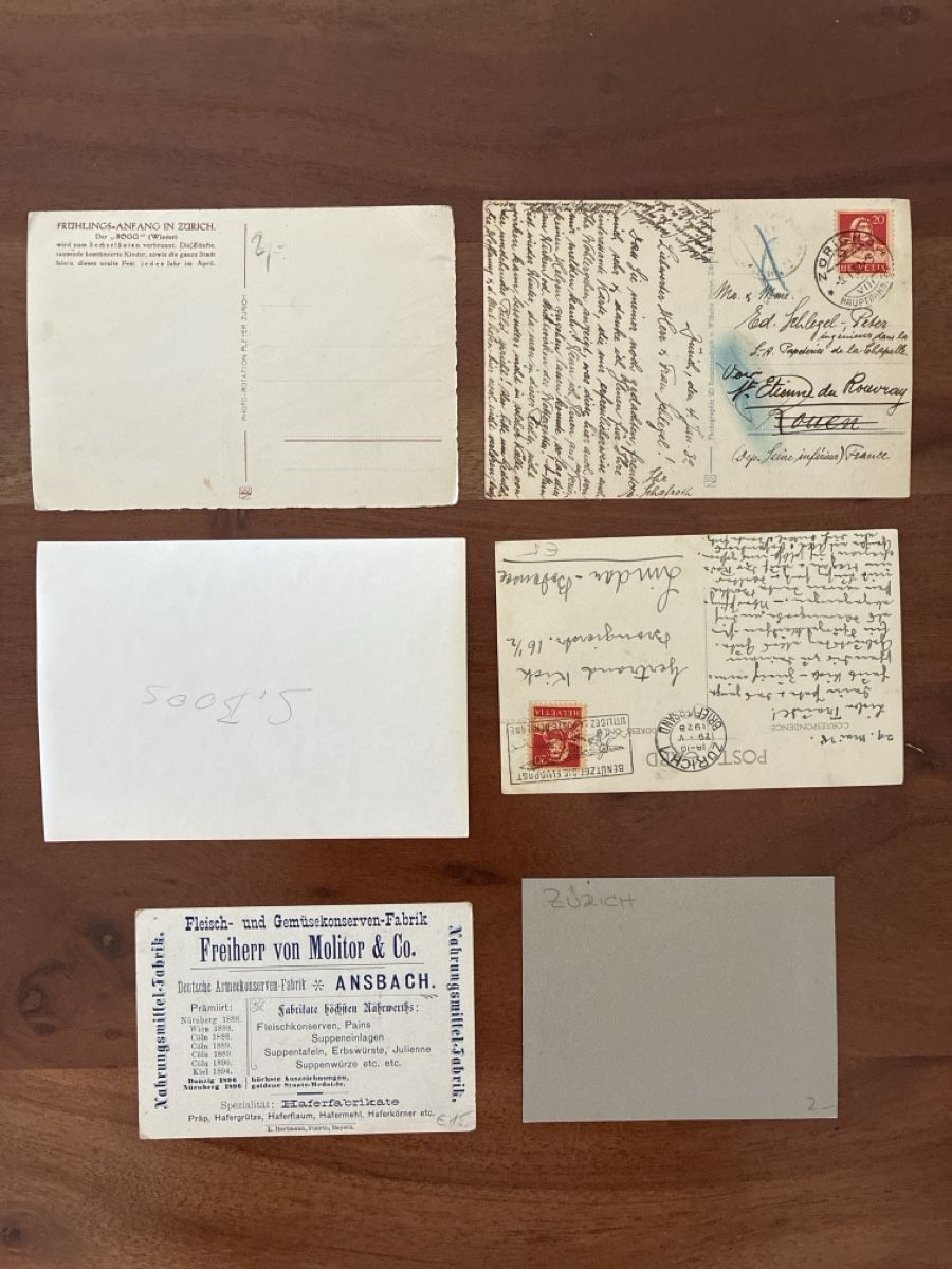 Cartoline postali: 10 Ansichtskarten Schweiz diverse von Zürich  – Usato da Oftringen venduto da Cla.vD.74 1