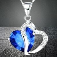 💙 Romantischer Herzanhänger mit Halskette✨💫