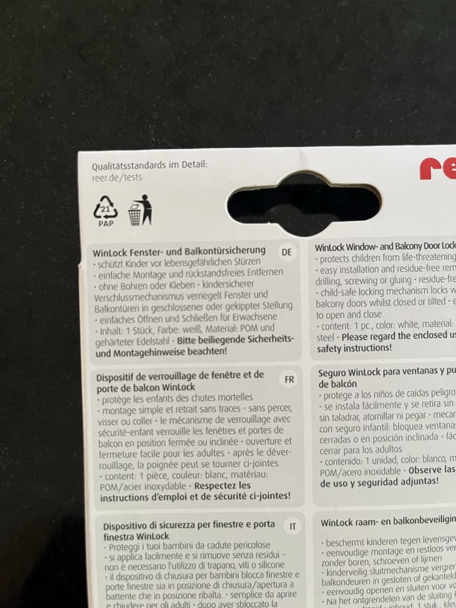 Supporti a parete: Reer win lock Fenstersicherung – Nuovo e nell'imballaggio originale da Schliern b. Köniz venduto da Salseralivia 1