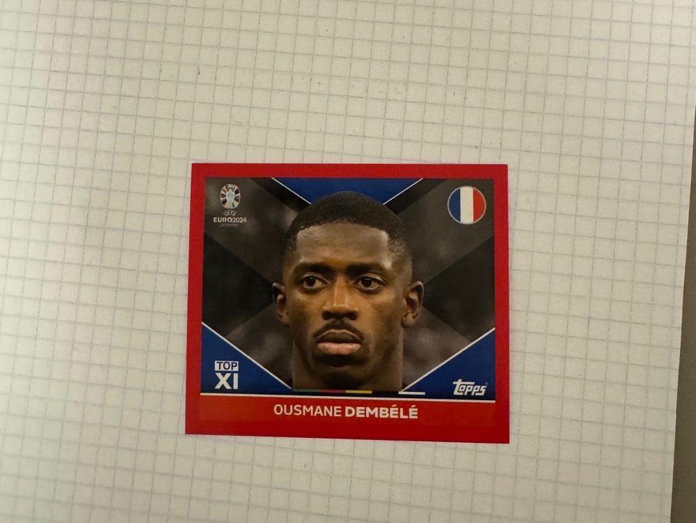Ousmane Dembele FRA TOP2 EURO 2024 Germany TOPPS sticker (Neu (gemäss ...