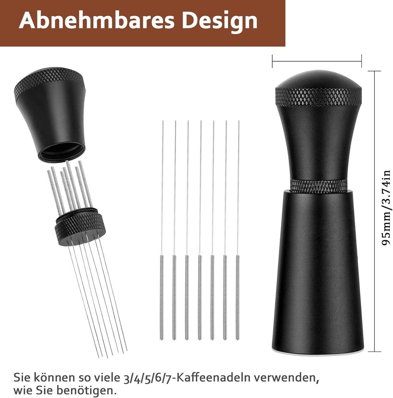 Macchine per caffè & Macchine per espresso: Wdt Tool Kaffee Distributor mit Ständer mit 7 Espresso Nadel – Nuovo (secondo la descrizione) da Thun venduto da thunshop 1