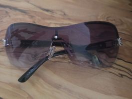 Sonnenbrille Damen Oversize randlos lila/braun guter Zustand