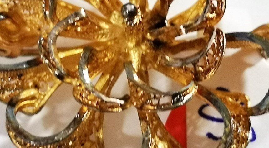 Broschen & Nadeln: Brosche Blume Silber Vergoldet (16) – Neu (gemäss Beschreibung) aus Lutzenberg von Pinschi01 3