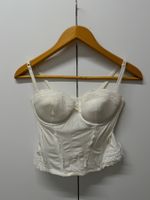 Vintage Corsett-Top Weiss, Grösse 75B - Schöne Details!