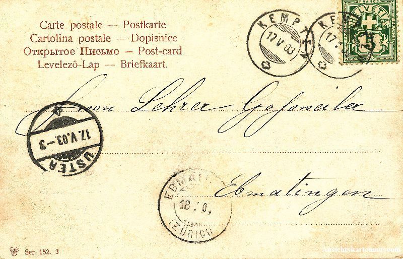 Cartoline postali: Blüte - geöffnet + 1903 - 3 Stempel ! – Usato da Emmenbrücke venduto da teestube 1