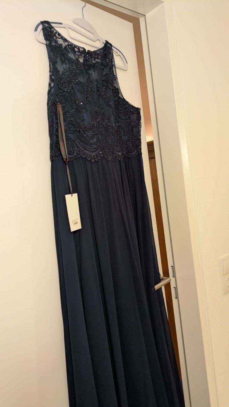 Vestiti: Nachtblaues langes Abendkleid – Usato da Marbach SG venduto da Maler35 5