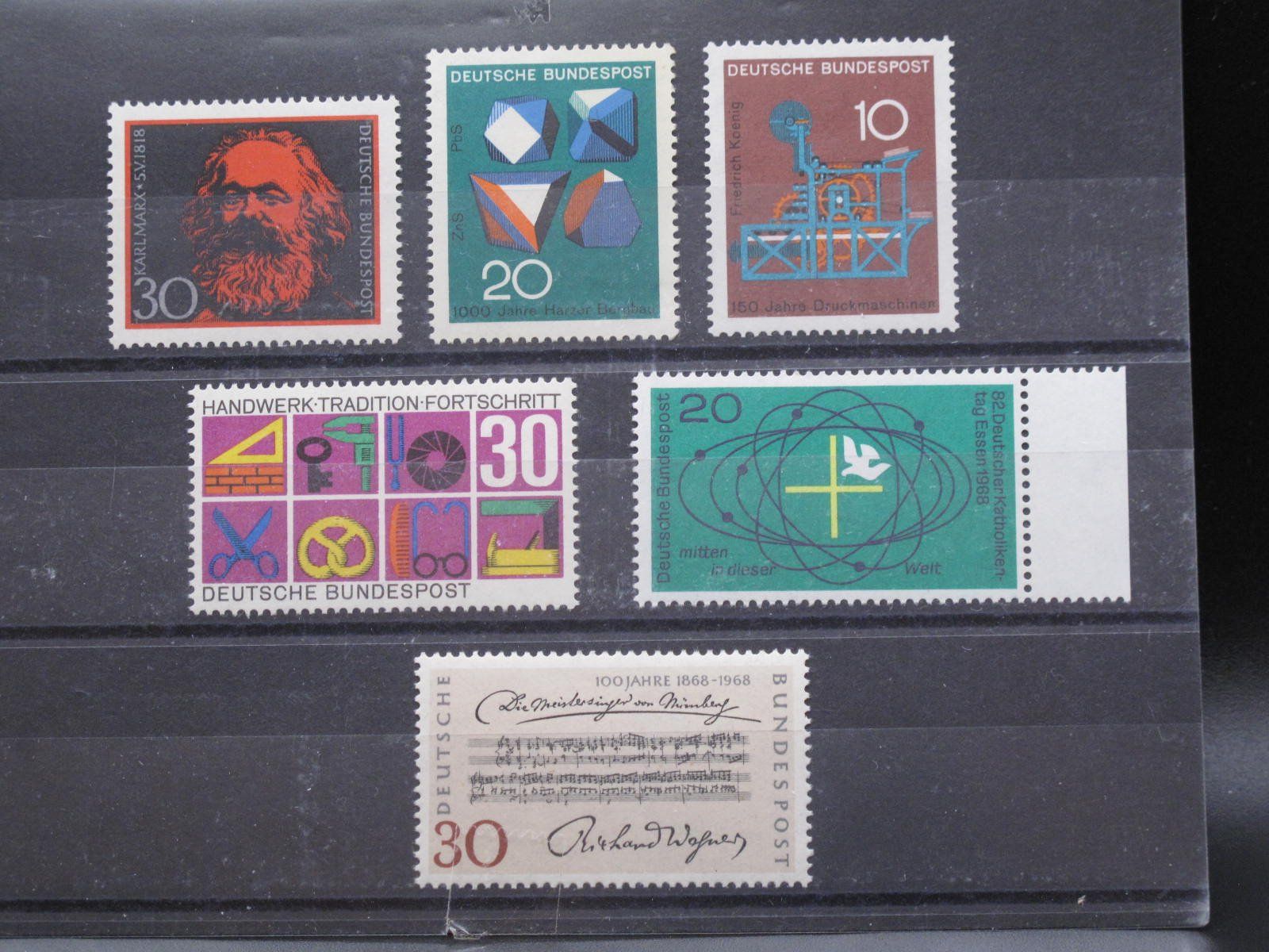 Tutti i francobolli: BRD 1968 Technik  / Katholikentag ** – Usato da Wil SG venduto da fva01