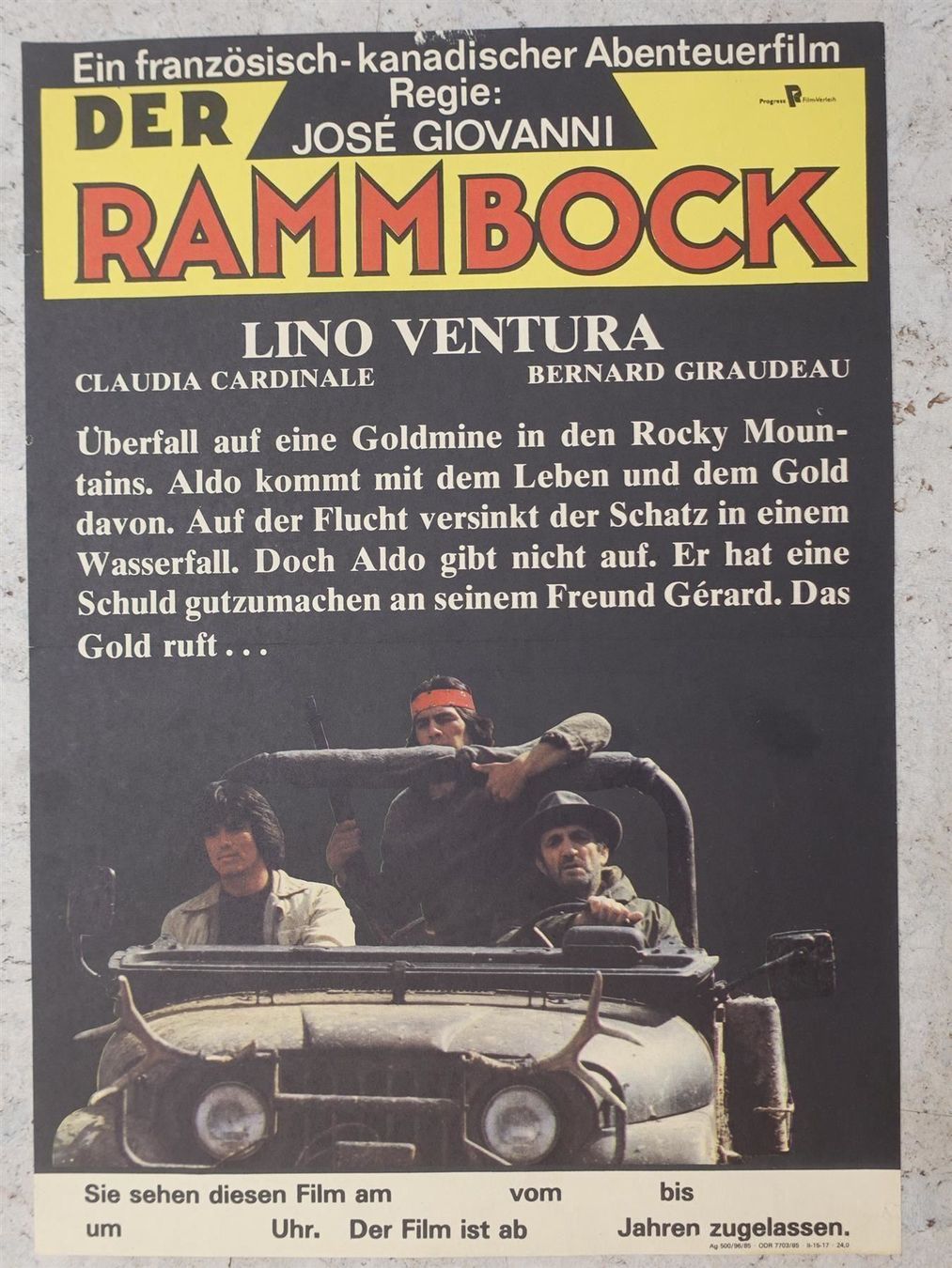 Foto & Immagini: Kinoplakat: Der Rammbock. Lino Ventura – Usato da Gutenswil venduto da Optico