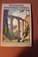 Reisekarte von Graubünden Schweiz 1939