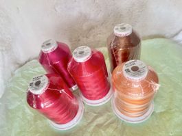 Stickgarn Gunold Sulky 40 Viskose 5 Spulen neuwertig