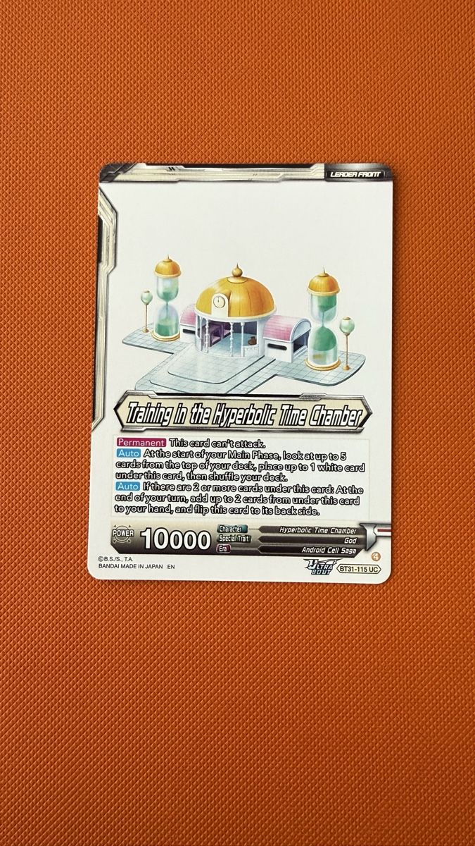 Bandai Carte collezionabili: Training in the Hyperbolic Time Chamber // Completed BT31-11 – Nuovo (secondo la descrizione) da Nottwil venduto da fa_el 1
