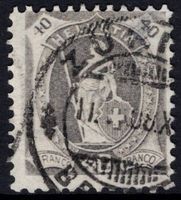 40 Rp. Stehende Helvetia (weisses Papier) SBK 30.00