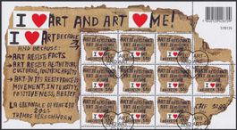 2011, Nr.1396 Zierbogen (Kunstserie)+Stempel vom Ausgabetag