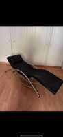 Corbusier Liege, Leder schwarz, 190cm