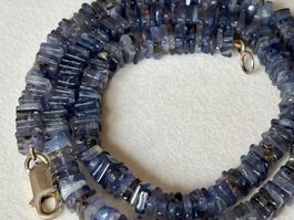 Iolith Kette, Silber Verschluss 925, 45 cm, NEU