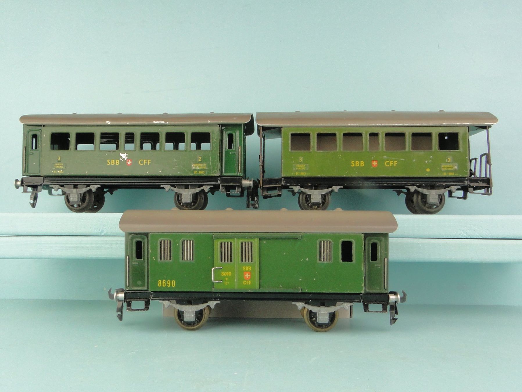 Buco Modellini di ferrovie: Buco 3 X Personenwagen – Usato da Bülach venduto da cann11