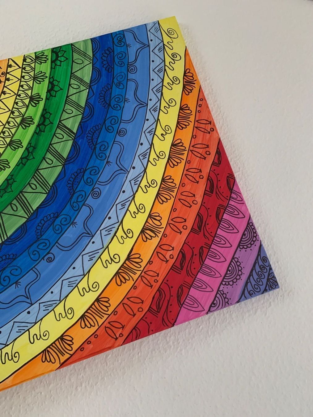 Dipinti: Rainbow Mandala Acrylbild **Unikat** – Nuovo e nell'imballaggio originale da Regensdorf venduto da Spyke55 6