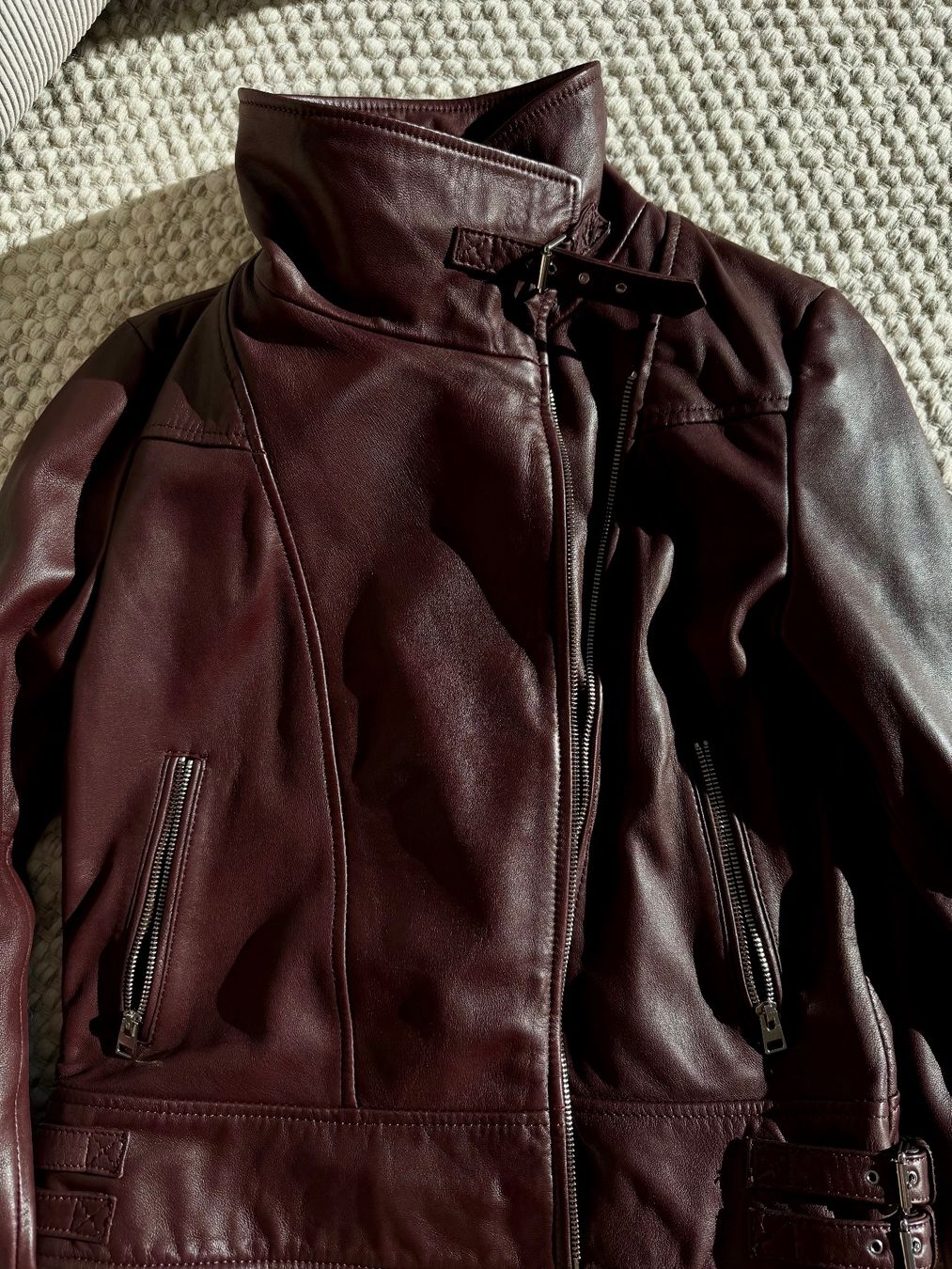 Mango Giacche: Mango Leather Biker Jacket - Size M – Nuovo (secondo la descrizione) da Hergiswil NW venduto da jaybee27 5